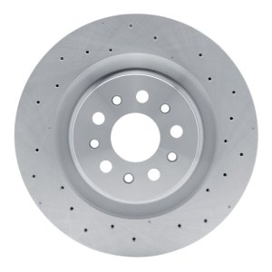 Maserati Ghibli Brake Rotor (1) - Rear - R1 Concepts - Drilled - `14-`24